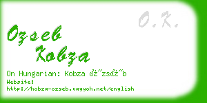 ozseb kobza business card